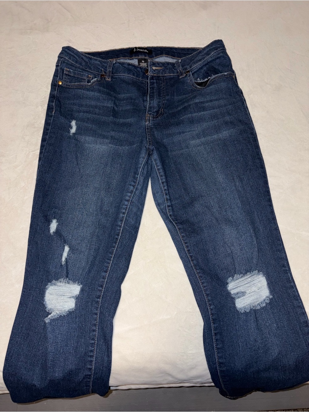 Dark Blue Distressed Women’s Jeans